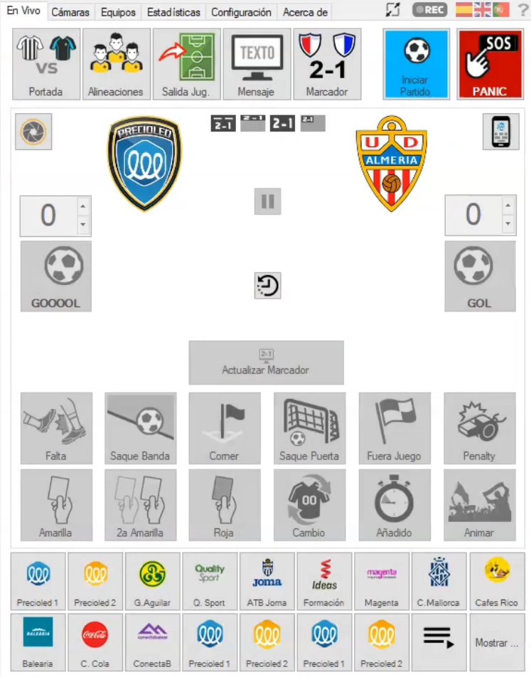 App de control del videomarcador Bounce